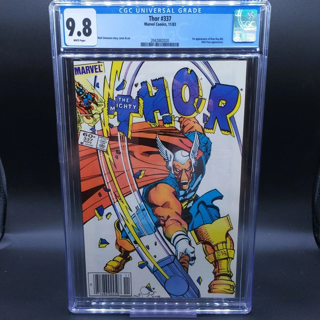 Thor #337 CGC 9.8 Newsstand WHITE PAGES 1st Appearance Beta Ray Bill Marvel 1983