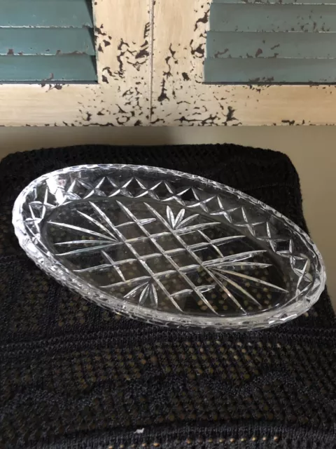 Antique Vintage Glassware Oval Dish 5.5" X 9.5"