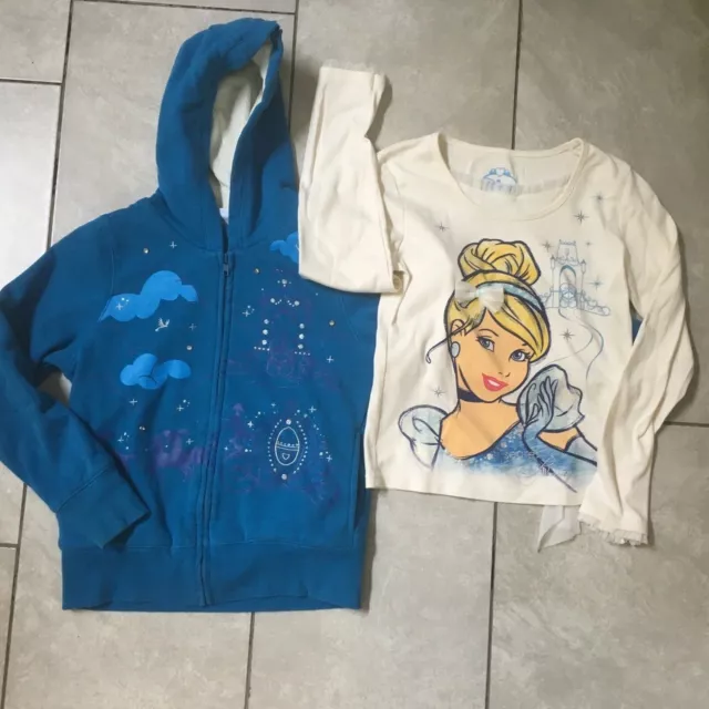 Disney Princess Girls Outfit Jacket with Matching Top Shirt Set Girls Size 10/12