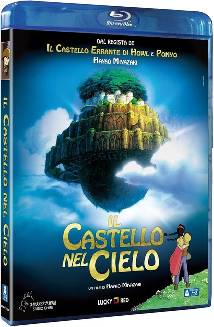 Collana Laputa - Castello Nel Cielo | Ciondolo Pietra Volante In Arenaria Blu Con Cordino, 48-70 Cm, Gioiello Ufficiale Sheeta Studio Ghibli
