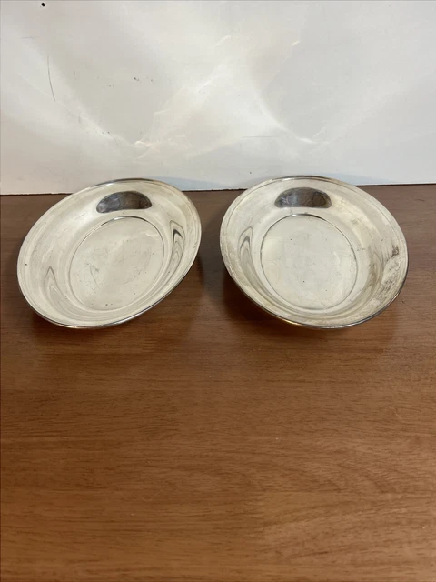 A Gorham Silver Original EP Y0429 Two 2 Oval Platter Serving Dish 12 .5” x 7.25"