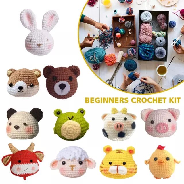 Crochet Kit for Beginners Cute Animal Desk Decorations and