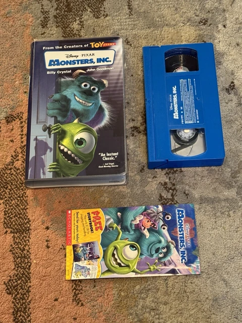 MONSTERS INC. VHS 2002 Disney’s Pixar Clamshell Blue Tape Video ...