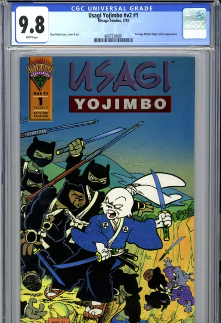 Usagi Yojimbo #v2 #1 (1993) Mirage CGC 9.8 White Stan Sakai