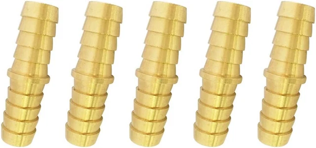 Brass Hose Barb Fitting 3/8" Barbed X 3/8" Barbed Union Splicer Mender Fuel Line