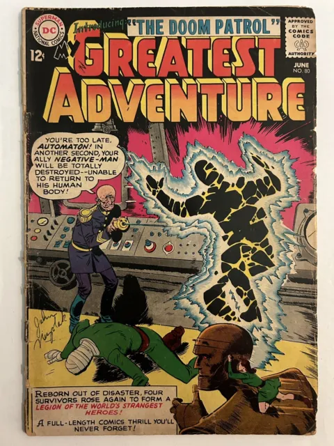 My Greatest Adventure #80 Origin and 1st Appearance Doom Patrol DC 1963 HBO GD