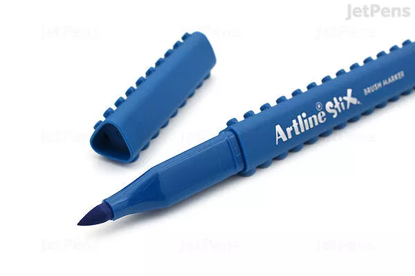 PEN Blue Brush Marker Artline Stix Non Toxic New Build and Draw Connector