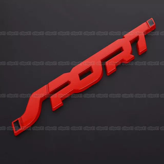 Red Car Metal 3D SPORT Logo Emblem Badge Sticker Trunk Fender Decal  Accessories