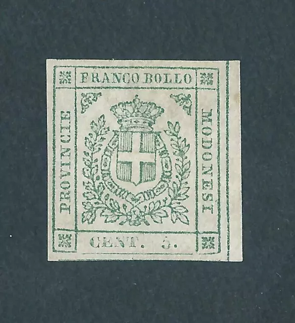 MODENA 1859 - GOVERNO PROVVISORIO - FRANCOBOLLO DA 5cent.VERDE