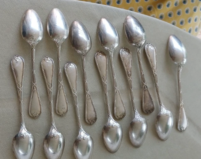 CHRISTOFLE Cuillères de table x6 LAURIER Louix XVI