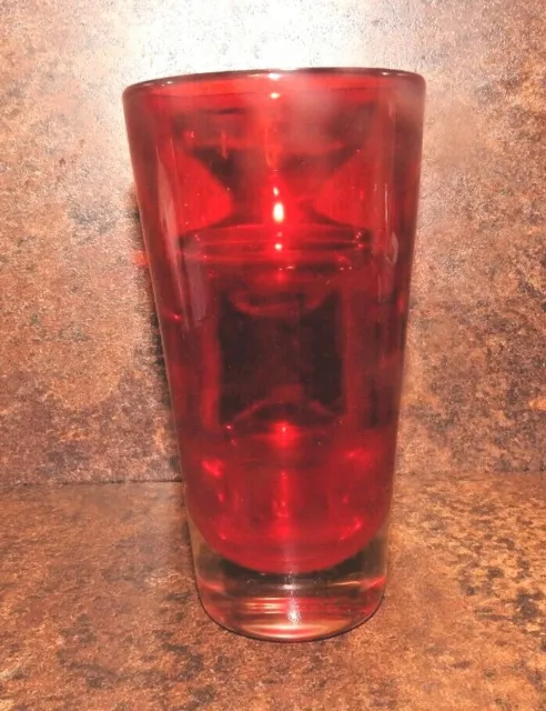 Heavy Italian Studio Glass Vase red