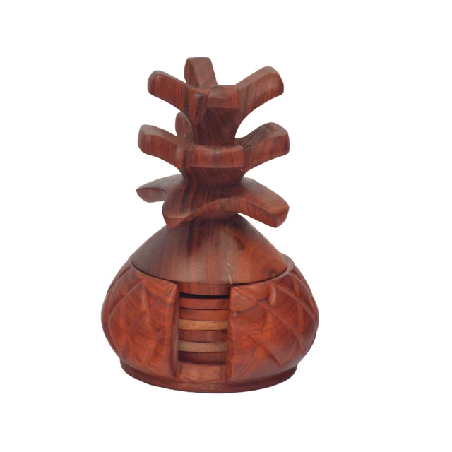 Dessous De Plat En Bois Dokeno - Forme Arbre 6+1 Support | Hêtre Naturel