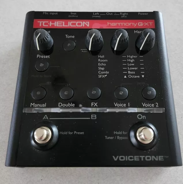 TC Helicon Voicetone Harmony G XT Vocal Effects Processor Pedal