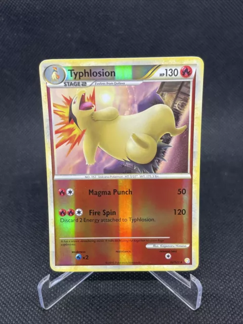 Typhlosion 32/123 - Reverse Holo Rare - HGSS GOLD SILVER 2010 - Pokemon Card NM