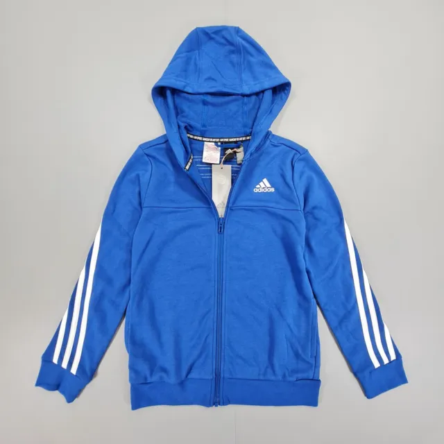 Adidas Kids Boys Tracksuit Jacket Blue 9- 10 Years Hooded Full Zip