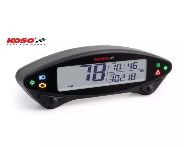 Tachometer KOSO DB EX-02 schwarz Universal, Motorrad, Roller, Quad, Moped, Mofa