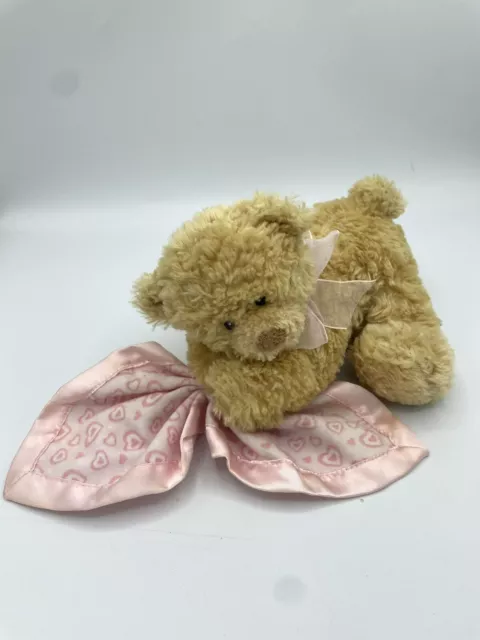 BABY GUND Cuddly Pals PUDDIN DREAMIN TEDDY BEAR Pink Blanket 58406 Plush Toy