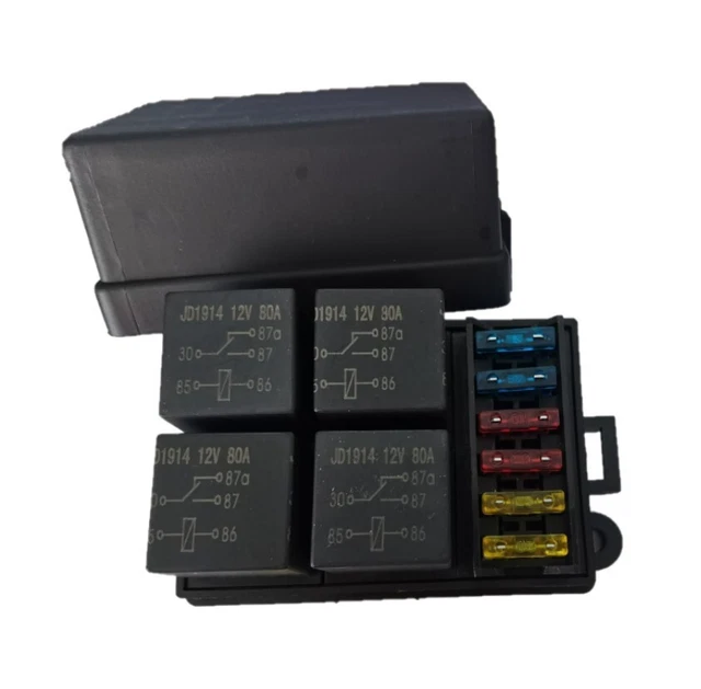 Gebildet 12V 40A Voiture Relais Avec 12AWG Faisceau De Câble Coloré, 4