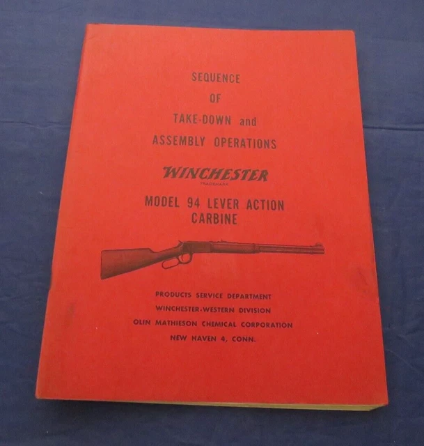 WINCHESTER MODEL 94 Lever Action Sequence of TakeDown and Assembly