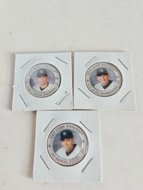Alex Rodriguez Derek Jeter Jorge Posada New York Yankees photo coin 2004 NY Post