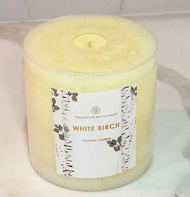 NEW Chesapeake Bay WHITE BIRCH Wick Candle 23oz LARGE candle NICE scent!