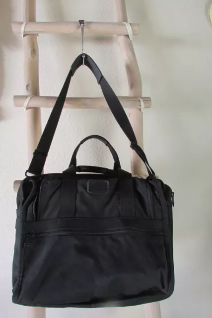 Tumi Black Ballistic Nylon & Leather Trim Briefcase / Laptop / Shoulder Bags