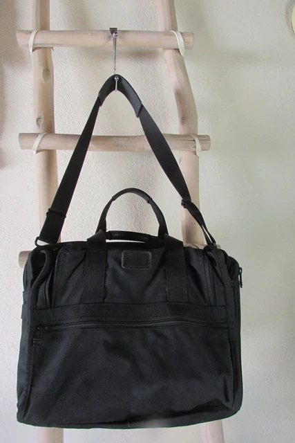 Tumi Black Ballistic Nylon & Leather Trim Briefcase / Laptop / Shoulder Bags
