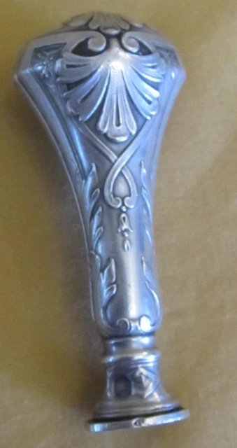 Ancien Pendentif Sceau Chien En Argent Massif Et Jaspe Sanguine - Occasion Bon état