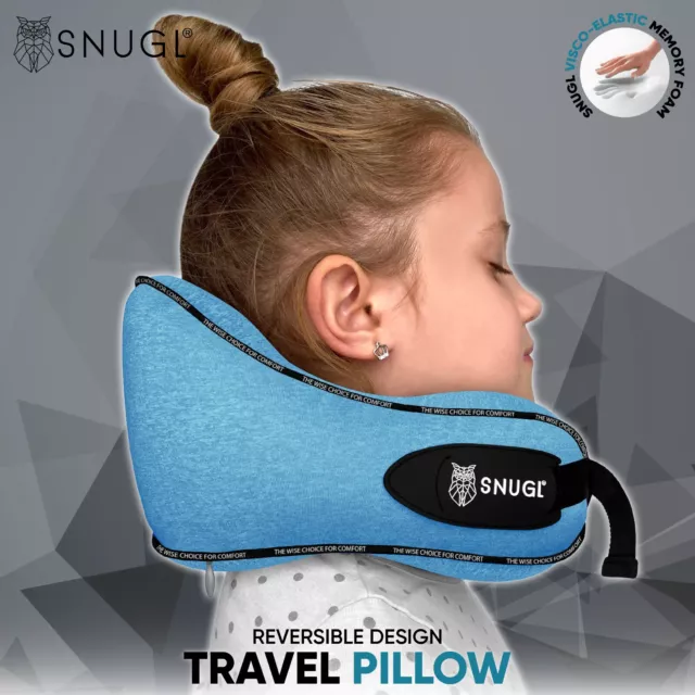 SNUGL Cuscino da Viaggio per Bambini - Cuscini Collo Memory Foam Bambini da Viaggio 2