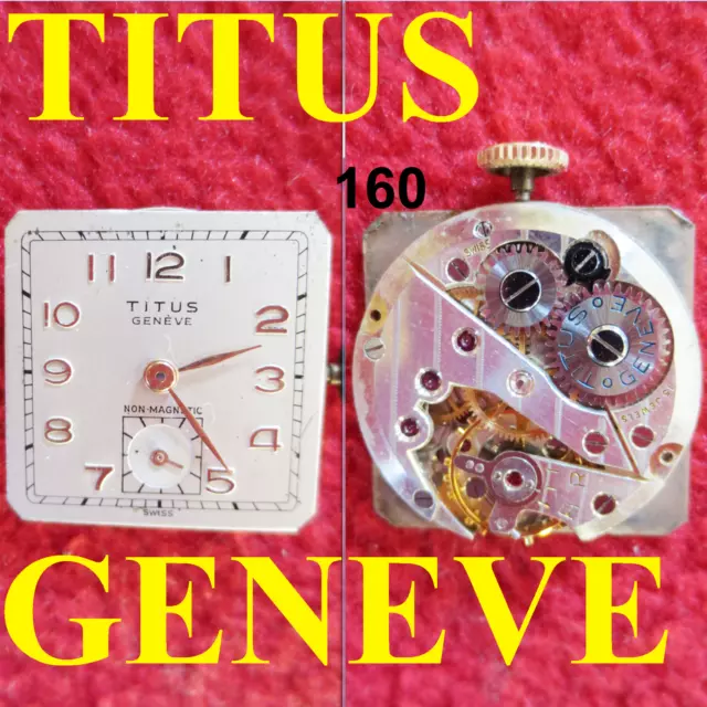 movimento titus geneve cal. eta 980 movement manual watch for parts not working