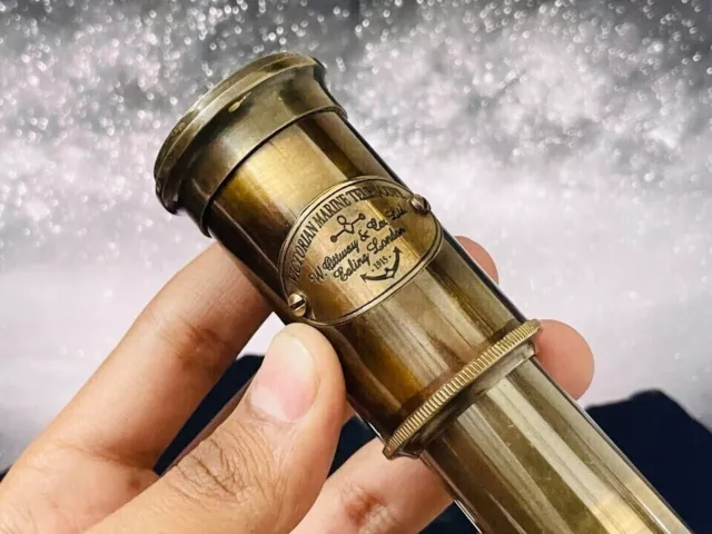 Brass Pocket Working Telescope - 6 Inches Spyglass | Unique Gift for occasion