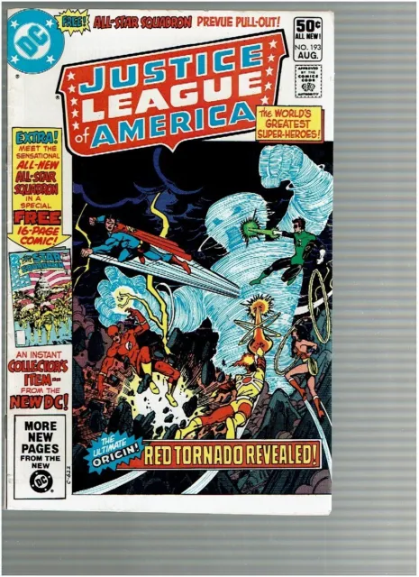 Justice League of America 193 Origin Red Tornado 1st All Star Squadron VF