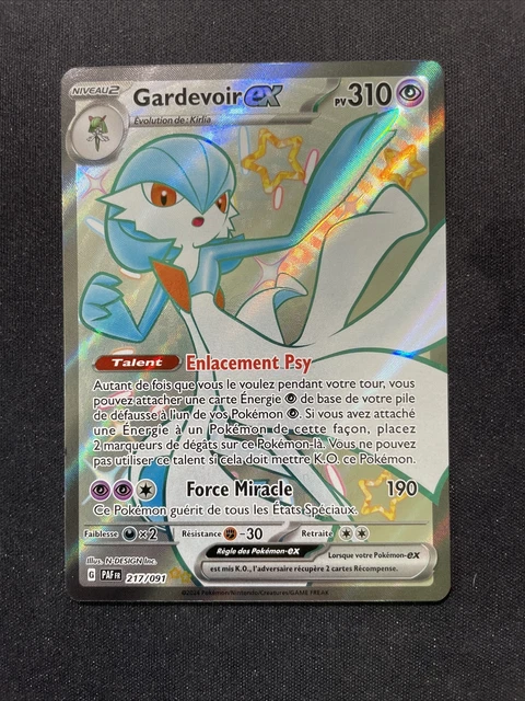 Caja De 10 Cartas Pokémon Francesas | Gardevoir Ex Full Art 217/091 | Edición Destinées De Paldea | Boosters Ultraboost Con Cartas Originales | Sin Duplicados Ni Energías