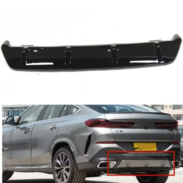 Paraurti posteriore diffusore labbro labbro posteriore spoiler per BMW G06 LCI X6 2020-2024 nuovo