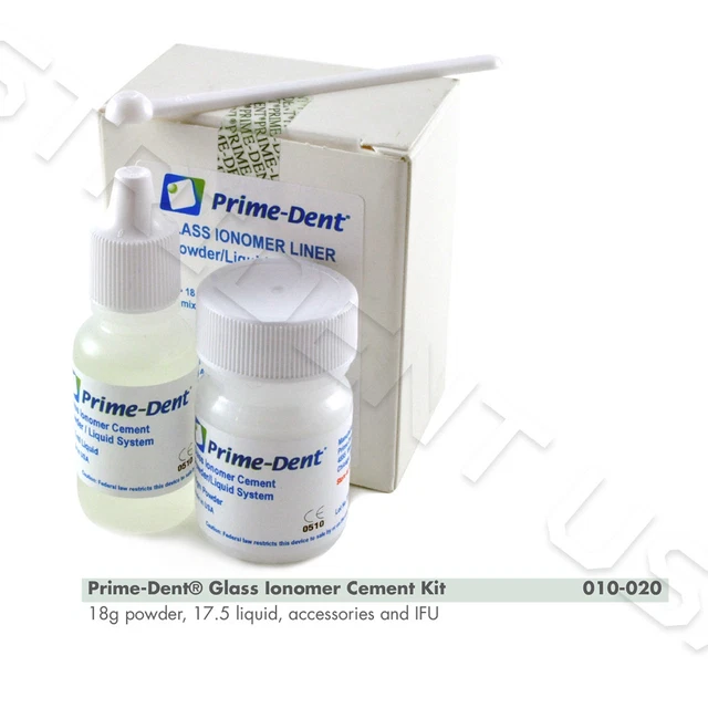 PERMANENT GLASS IONOMER Cement Dental Crown, Bridge, Veneer, Cure