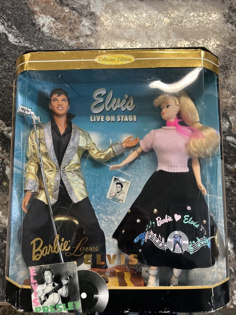 1996 Barbie Loves Elvis Collector Edition Mattel 2 Pc Doll Set NIB Sealed