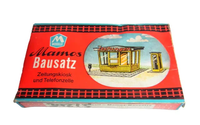 Mamos 3/40 TT/H0 -Bausatz: Zeitungskiosk+Telefonzelle-neuw-OVP- Kiosk+phone boot