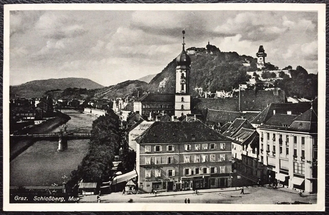 Ansichtskarte Graz Schloßberg Mur / 1941 EF - Neunkirchen Niederdonau gelaufen