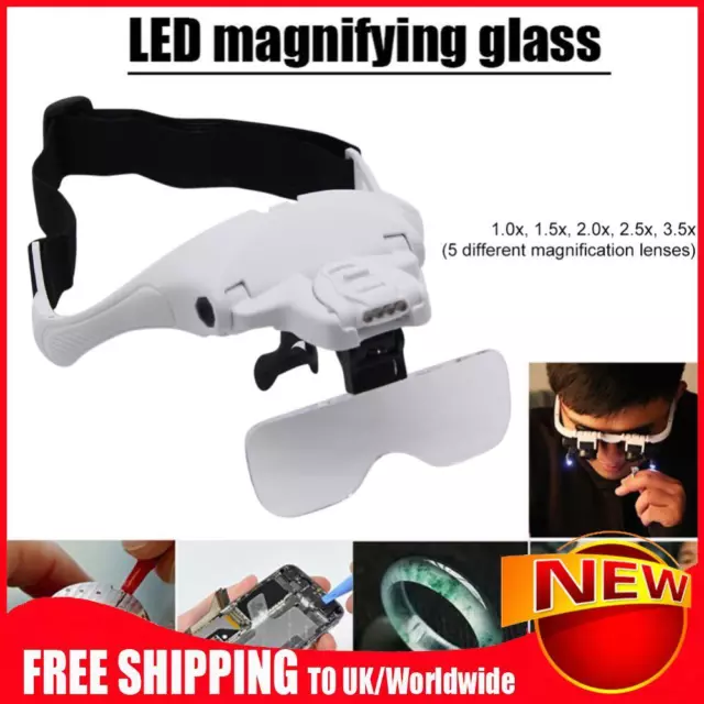 Magnifiers Headset LED Magnifier Magnifying Glass Loupe - China Magnifiers  Headset LED Magnifier, LED Magnifier Headset