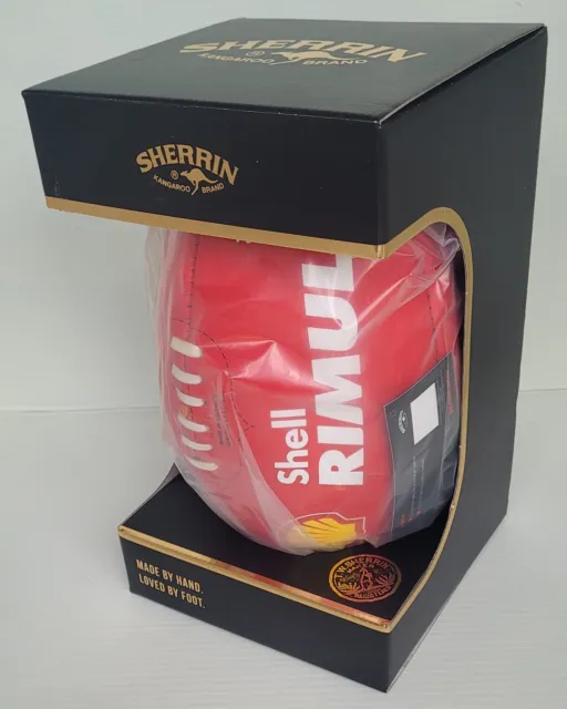AFL Sherrin Shell Rimula Football size 5 Genuine Leather Boxed Brand New