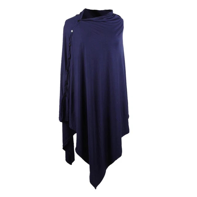 Multifunctional Soft Stretch Scarf Breastfeeding Nursing Cover (Navy Blue) FS2#