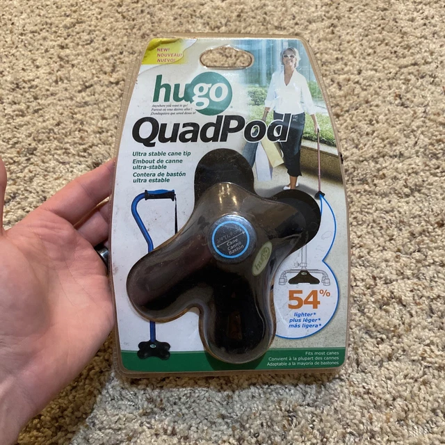 HUGO MOBILITY QUADPOD Ultra Stable Cane Tip with Compact Quad Design, 3