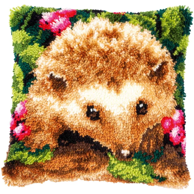Vervaco Knüpfkissen "Igel", Knüpfbild vorgezeichnet, 40x40cm