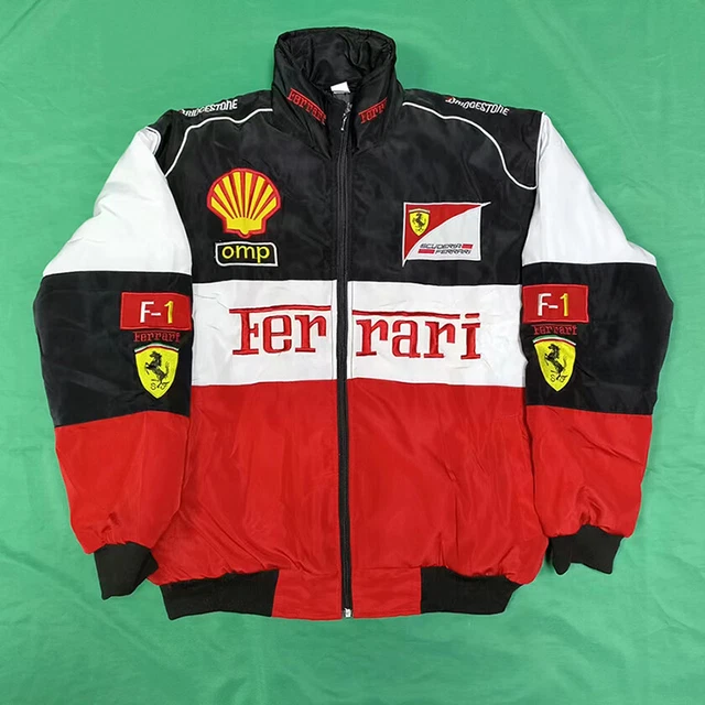 2021 ferrari red black embroidery exclusive jacket suit f1 team racing clearance