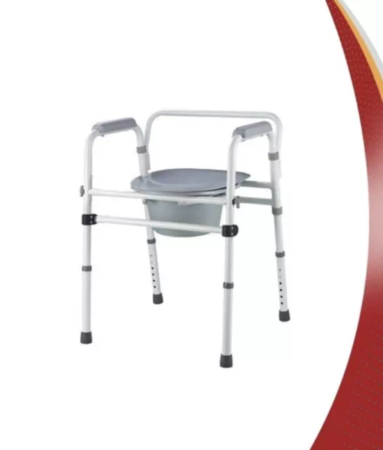 SEDIA WC COMODA per anziani rialzo water sedile doccia con braccioli  ribaltabili EUR 145,00 - PicClick IT