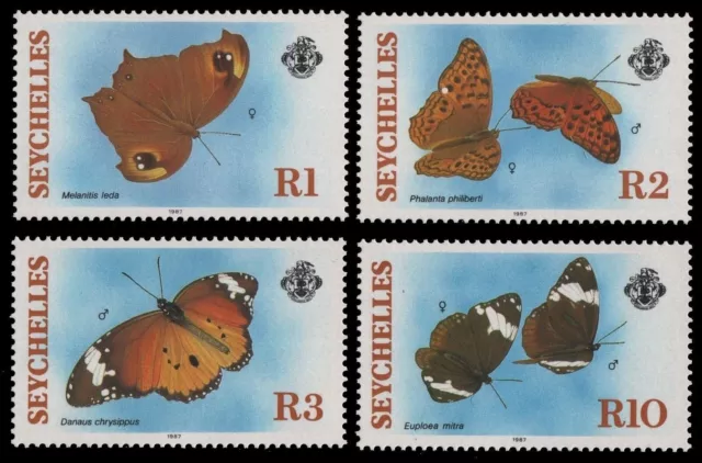 Seychellen 1987 - Mi-Nr. 629-632 ** - MNH - Schmetterlinge / Butterfly