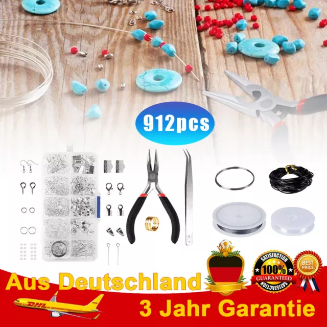 Schmuckherstellung Set Bastelset Zangen Werkzeug Schmuck Basteln Zubehör Kit DE