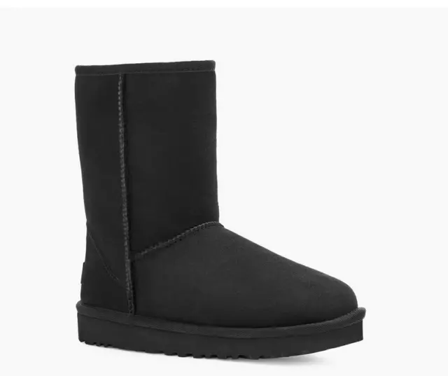 UGG Classic Short II Women’s Boot - Black - Size US 9 - 1016223 - Authentic