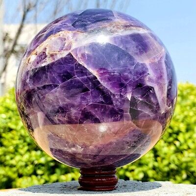 3.168LB Natural Dream Amethyst Quartz Crystal Sphere Ball Healing