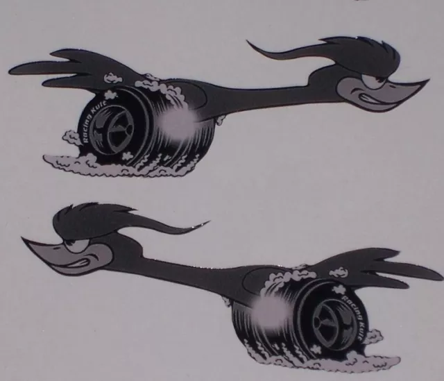 B/W Burnout Bird Decals Stickers 3 Sizes to choose from FIT Plymouth Road Runner